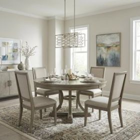 Brax 2-Light Washed Gold Island Pendant With Crystal Accents