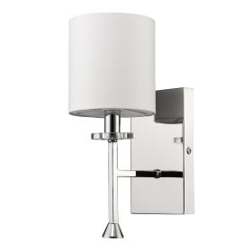5" Silver And White Metal Flush Mounted Sconce