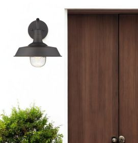 Black Seeded Dimmable Outdoor Hanging Light With Black Shades