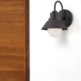 Black And White Frosted Dimmable Outdoor Hanging Light With Black And White Shades