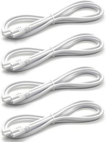 5FT 1.5 Meter T5 T8 Tube Lights LED Connector Cable Dual End Connector Cable LED Integrated Power Extension Cord Shop Lamp Garage Cabinet Light P