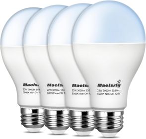 200 Watt LED Bulb Equivalent, A21 22W 3000 Lumen LED Light Bulb, Daylight 5000K, Non-Dimmable E26 Medium Base