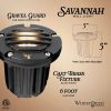 Savannah Landscape Well Light with Gravel Guard, Black