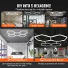 Hexagon Garage Lights, 26400LM, 6500K 5 Grid Systems Honeycomb Hexagonal Garage LED Lights