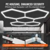 Hexagon Garage Lights, 26400LM, 6500K 5 Grid Systems Honeycomb Hexagonal Garage LED Lights