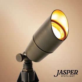 Jasper Low Voltage Landscape Lighting Outdoor Compact Spotlight, Antique Bronze