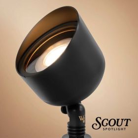 Scout Low Voltage Landscape Lighting Outdoor Spotlight, Black