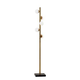 Brass Metal LED With White Glass Shade