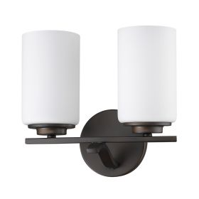 11" Black And White Metal Flush Mounted Sconce