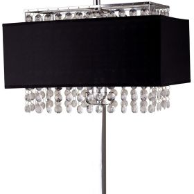 28" Silver Bedside Lamp With Shade