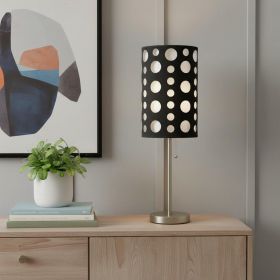 33" Black Metal Novelty Black and White Drum Shade