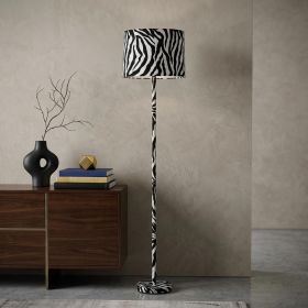 59" White Bedside Table Lamp With White Drum Shade