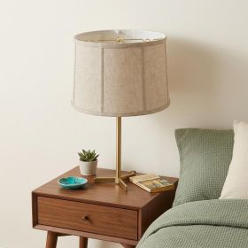 17" Cream Throwback Drum Linen Lampshade