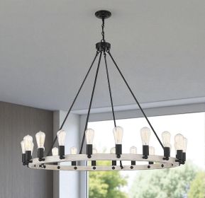 Black And Gray Candle Style Multi Light Metal Dimmable Chandelier