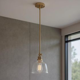 Gold Kitchen Island Metal Dimmable Chandelier With Clear Shades