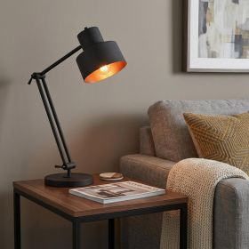 33" Black Metal Adjustable Desk Table Lamp