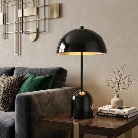 20" Gunmetal Dark Gray Desk Table Lamp With Half Dome Shade