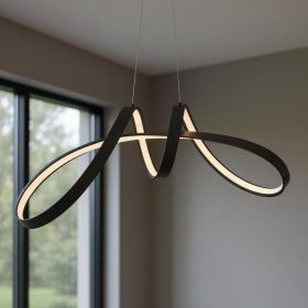 Black Metal LED Dimmable Chandelier
