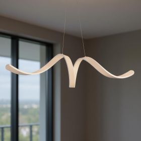 White Metal LED Dimmable Smart Enabled Chandelier