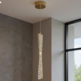 Gold And Clear Metal LED Chandelier