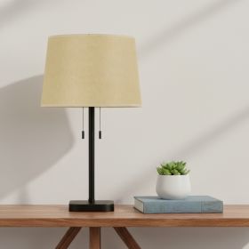 Tan Paper Plain Drum Lamp Shade