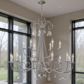 Multi Light Dimmable Chandelier With Shades