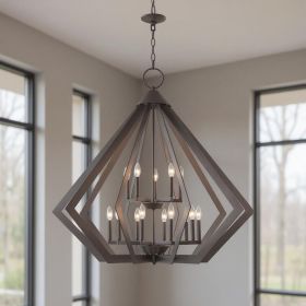 Bronze Multi Light Dimmable Chandelier With Shades