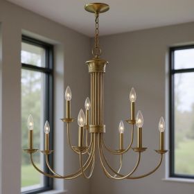 Nine Light Dimmable Chandelier With Shades