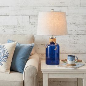 24" Clear Novelty Table Lamp With Drum Shade