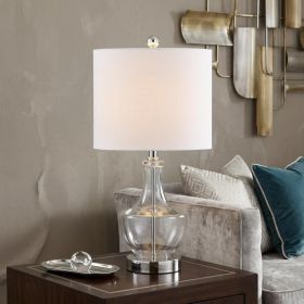 20" Silver Novelty Desk Lamp With Drum Shade
