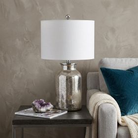 25" Clear Novelty Table Lamp With Drum Shade
