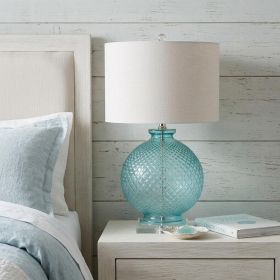 26" Clear Novelty Table Lamp With Drum Shade