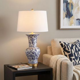 29" Gold Novelty Table Lamp LED With Drum Shade