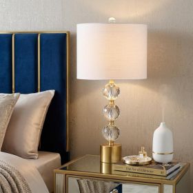 25" Gold Novelty Table Lamp LED With Drum Shade