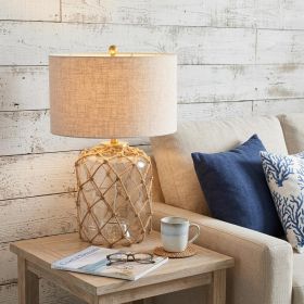 27" Clear Novelty Table Lamp LED With Drum Shade