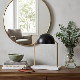 14" White Novelty Table Lamp With Novelty Shade