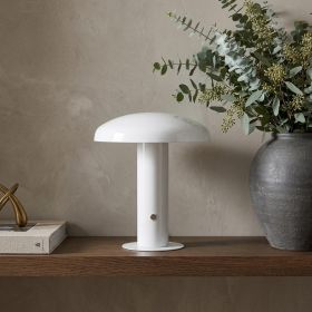 11" White Novelty USB Table Lamp LED With Globe Shade