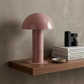 11" Pink Novelty USB Table Lamp With Globe Shade