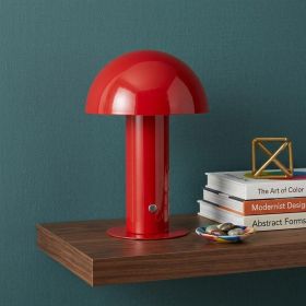 11" Red Novelty USB Table Lamp With Globe Shade