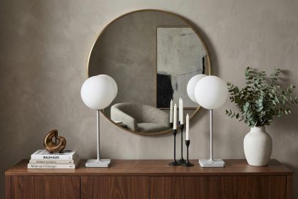 Set of Two 18" Gray USB Table Lamps